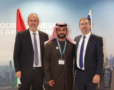 Asher with Ahmad bin Solayim, head of the DMCC in Dubai