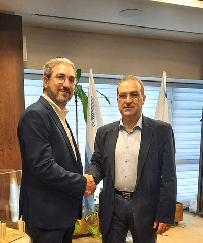 Asher with the ambassador of the European Union in Israel