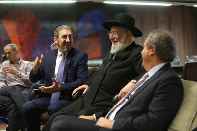 Asher with the Chief Rabbi of Israel, Rabbi Israel Meir Lau